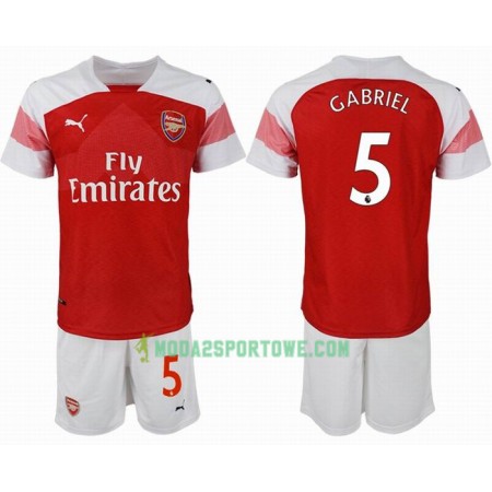 Koszulka Arsenal GABRIEL 5 Dziecięcy Domowe Stroje Piłkarskie 2018/19 Krótki Rękaw